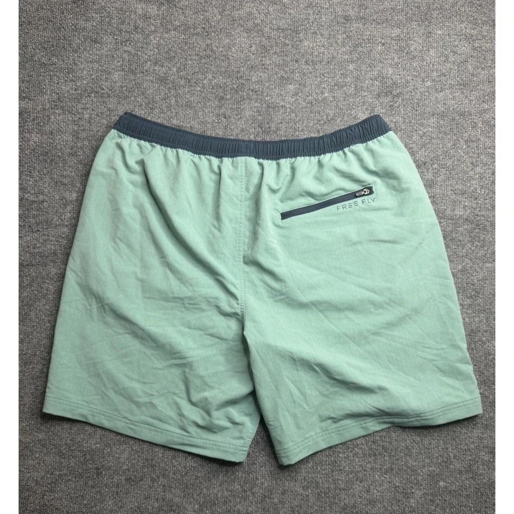 Free Fly Men's Size XXL Blue Green Polyester Bamboo Hydro Shorts 8